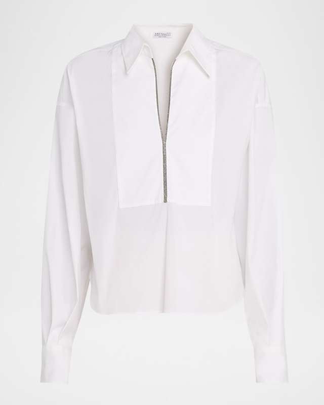 Monili Poplin Collared Shirt